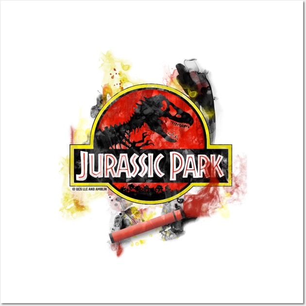 Jurassic - JP T-Rex Movie Flare Logo Wall Art by Jurassic Merch